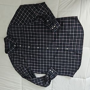 Banana Republic Men's Long Sleeve Plaid Button Down Shirt Standard Fit Size XL